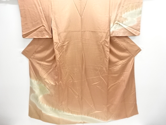 未使用品　金通し草花模様刺繍訪問着